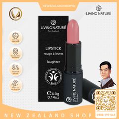 Son môi màu đỏ cam 100% tự nhiên Living Nature Lipstick Electric Coral 15 (3.9g)