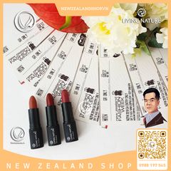 Son môi màu hồng mận 100% tự nhiên Living Nature Lipstick Summer Rain 07 (4.0g)