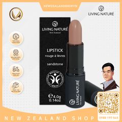 Son môi màu đỏ cam 100% tự nhiên Living Nature Lipstick Electric Coral 15 (3.9g)
