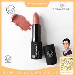 Son môi màu hồng nude 100% tự nhiên Living Nature Lipstick Precious 09 (4.0g)
