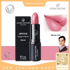Son môi hồng 100% tự nhiên Living Nature Lipstick Bloom 10 (4.0g)