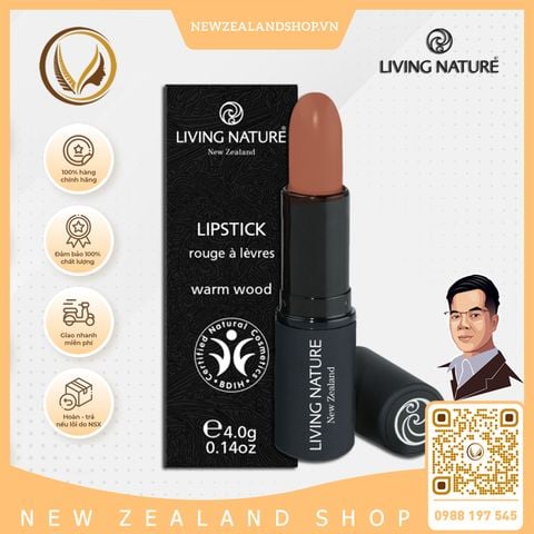 Son môi màu nâu đất 100% tự nhiên Living Nature Lipstick Warm Wood 06 (4.0g)