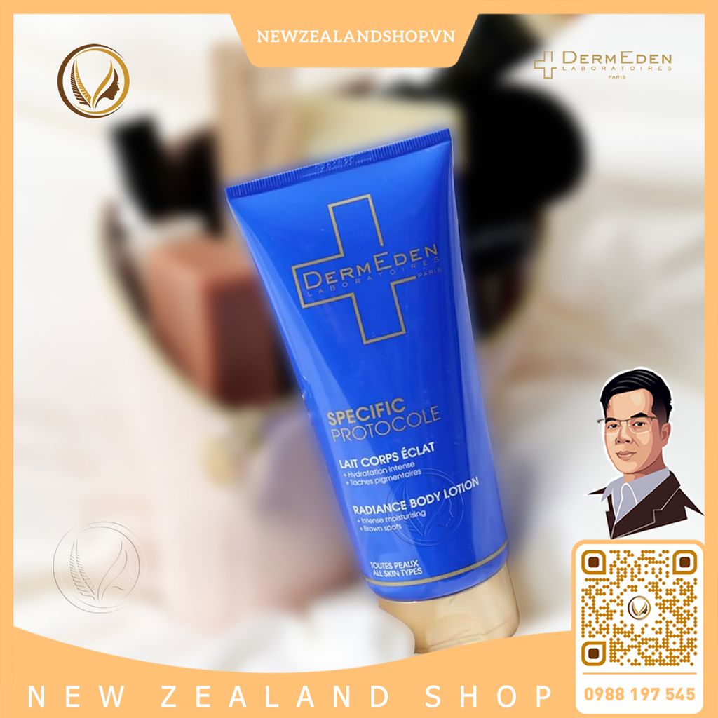 Kem dưỡng thể sáng da toàn thân DermEden Specific Protocole Radiance Body Lotion 200ml