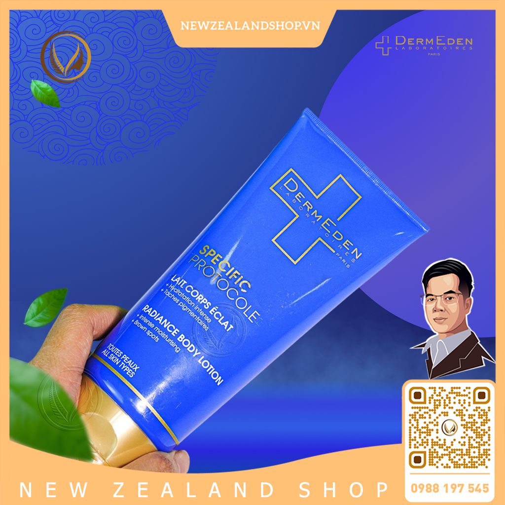 Kem dưỡng thể sáng da toàn thân DermEden Specific Protocole Radiance Body Lotion 200ml