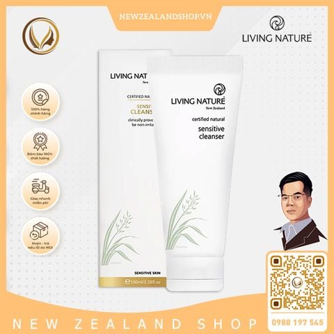 Sữa rửa mặt cho da nhạy cảm Living Nature Sensitive Cleanser 100ml