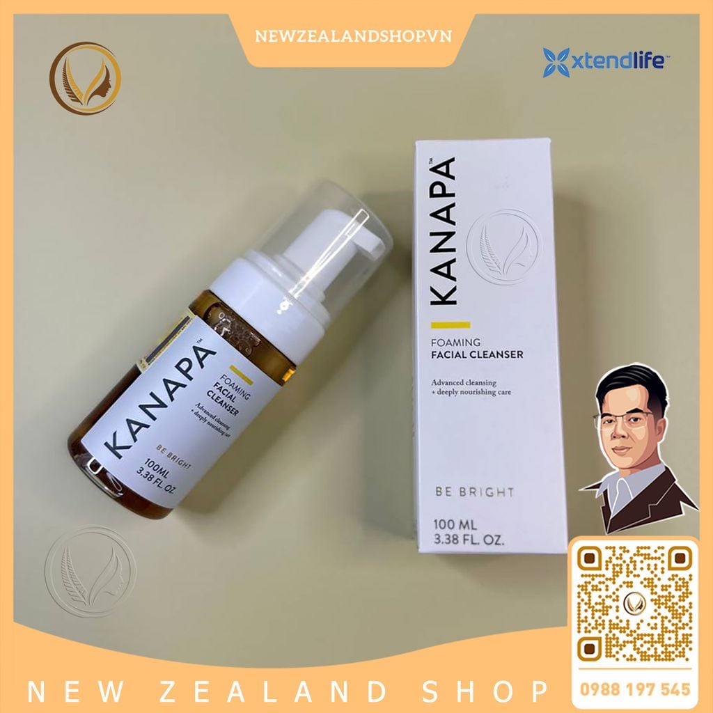 Sữa rửa mặt tạo bọt Xtend Life Kanapa Foaming Facial Cleanser 100ml