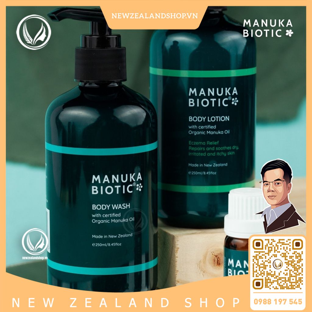 Sữa tắm dưỡng thể và làm dịu da Manuka Biotic Calming Body Wash (250ml)