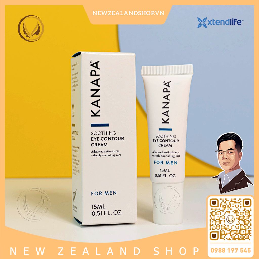 Kem dưỡng da vùng mắt nam giới Xtend Life Kanapa Soothing Eye Contour Cream For Men 15ml