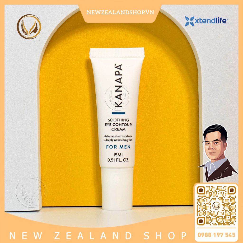 Kem dưỡng da vùng mắt nam giới Xtend Life Kanapa Soothing Eye Contour Cream For Men 15ml