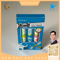 Ống dầu hít thông mũi 2 trong 1 BEGGI 2IN1 Refreshing Nasal Inhaler 3 ống