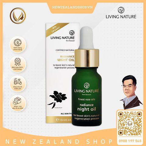 Tinh chất trị nám, dưỡng sáng da ban đêm Living Nature Radiance Night Oil 18ml