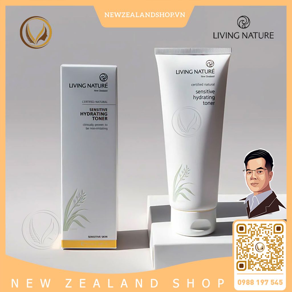 Toner dưỡng ẩm cho da nhạy cảm Living Nature Sensitive Hydrating Toner 100ml