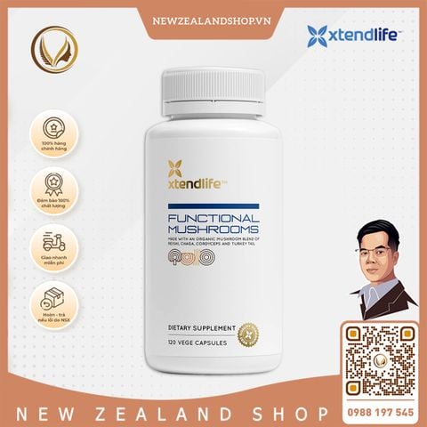 Viên uống bổ phổi nấm dược liệu Xtend Life Functional Mushrooms 120 viên