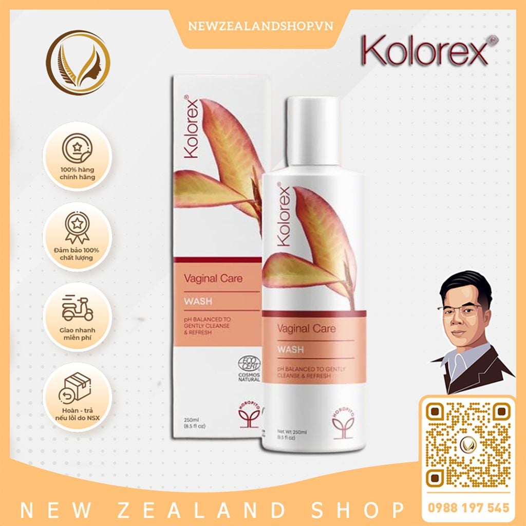 Dung dịch vệ sinh phụ nữ, nước rửa vùng kín Kolorex Vaginal Care Wash (gói 3gram)