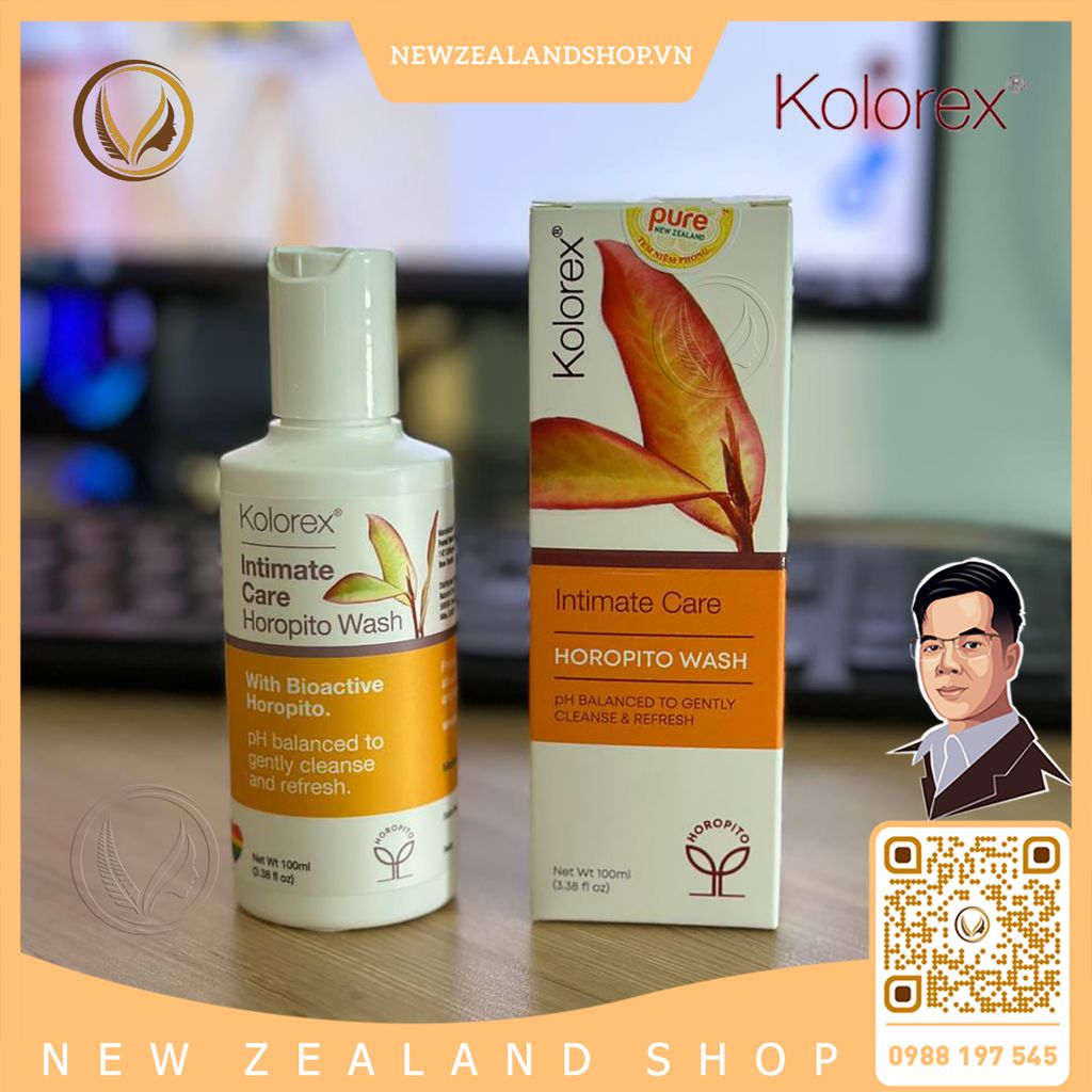 Dung dịch vệ sinh phụ nữ, nước rửa phụ khoa Kolorex Intimate Care Horopito Wash 100ml