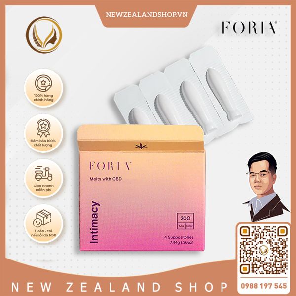 Viên đặt kích thích ham muốn FORIA Intimacy Melts with CBD (4 viên)