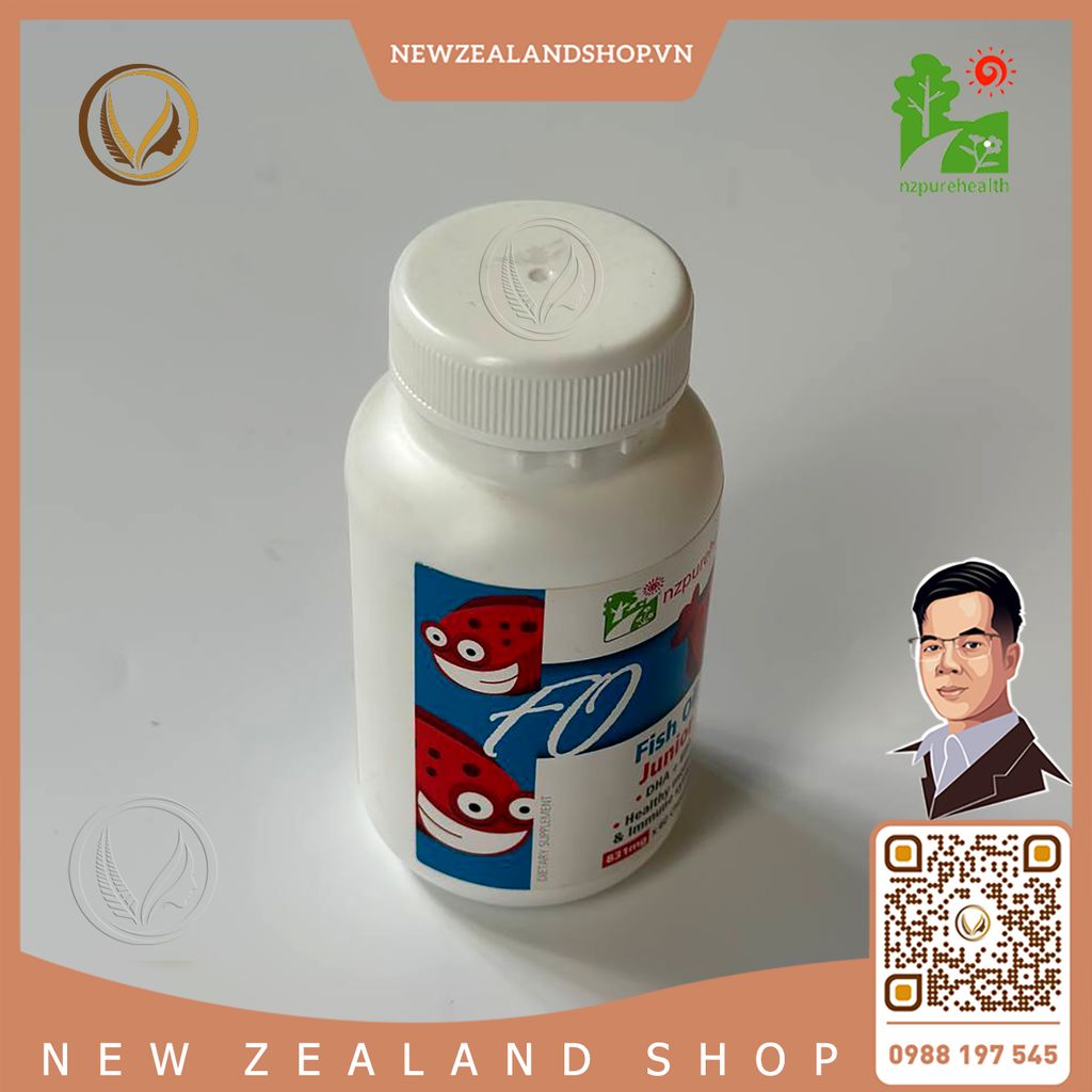 Viên uống dầu cá omega 3 cho trẻ em NZ Pure Health Fish Oil Junior 60 viên
