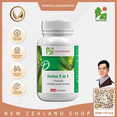 Viên uống thải độc và thanh lọc cơ thể 5 trong 1 NZ Pure Health Detox 60 viên
