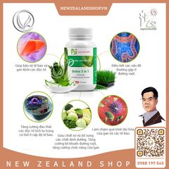 Viên uống thải độc và thanh lọc cơ thể 5 trong 1 NZ Pure Health Detox 60 viên