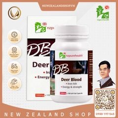 Viên uống máu hươu bổ máu, cấp sắt NZ Pure Health Deer Blood 100 viên