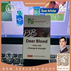 Viên uống máu hươu bổ máu, cấp sắt NZ Pure Health Deer Blood 30/ 100 viên