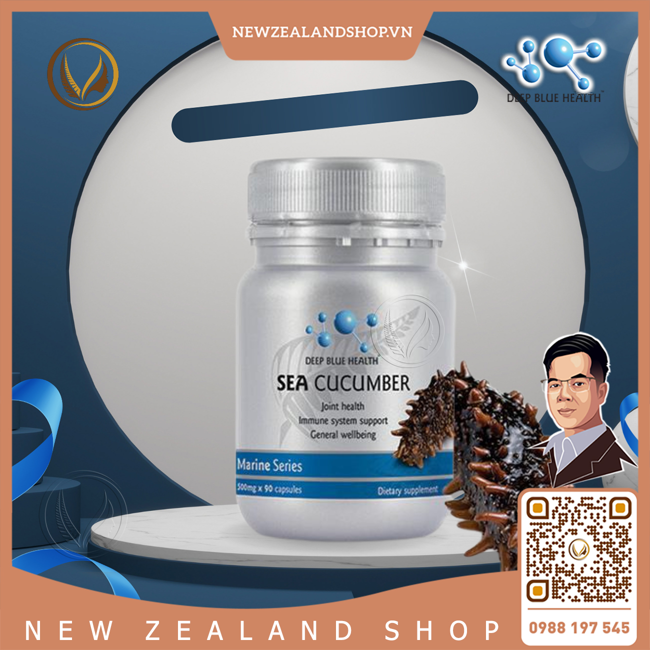Viên Uống Hải Sâm Deep Blue Health Sea Cucumber Ngừa Ung Thư 90 Viên