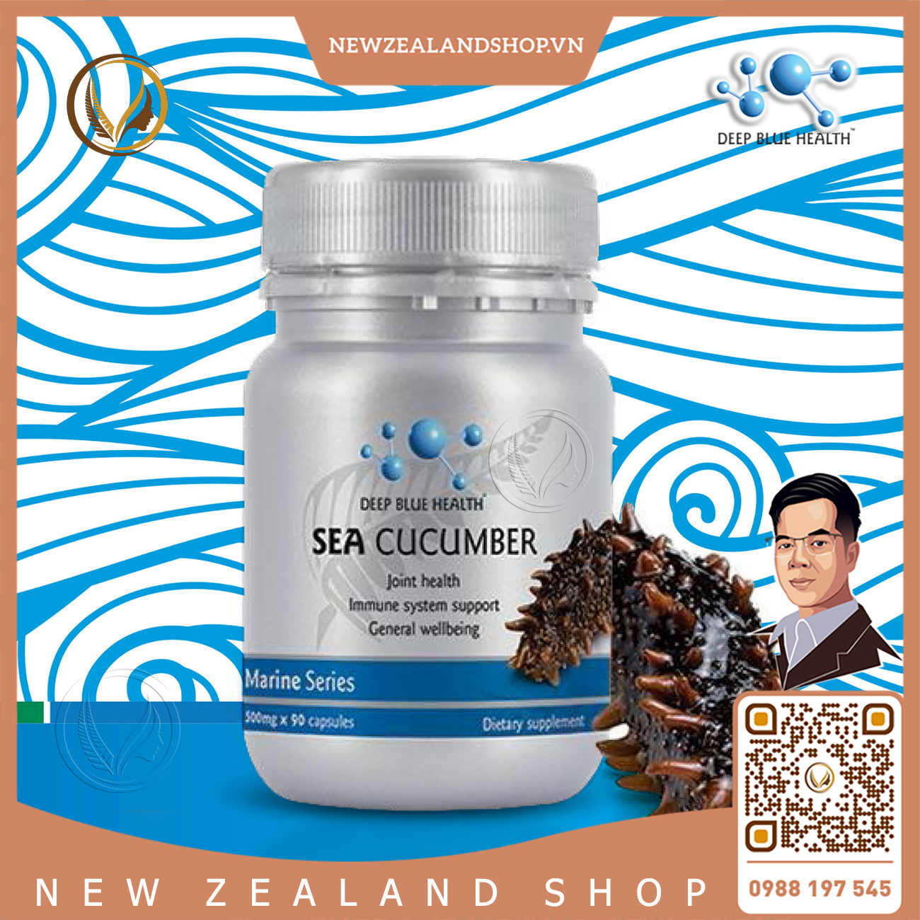 Viên Uống Hải Sâm Deep Blue Health Sea Cucumber Ngừa Ung Thư 90 Viên