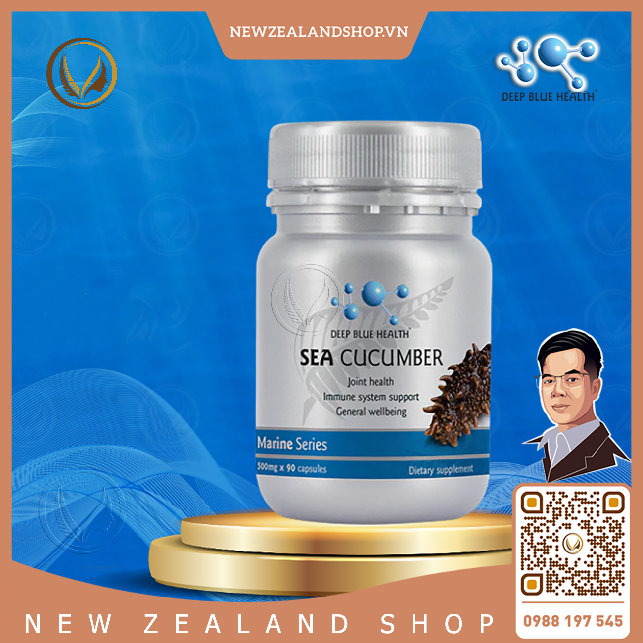Viên Uống Hải Sâm Deep Blue Health Sea Cucumber Ngừa Ung Thư 90 Viên