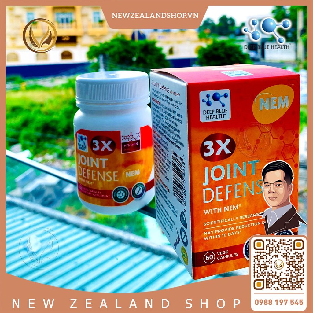 Viên uống bổ khớp, trị nhức xương khớp Deep Blue Health 3x NEM Joint Defense 60 viên