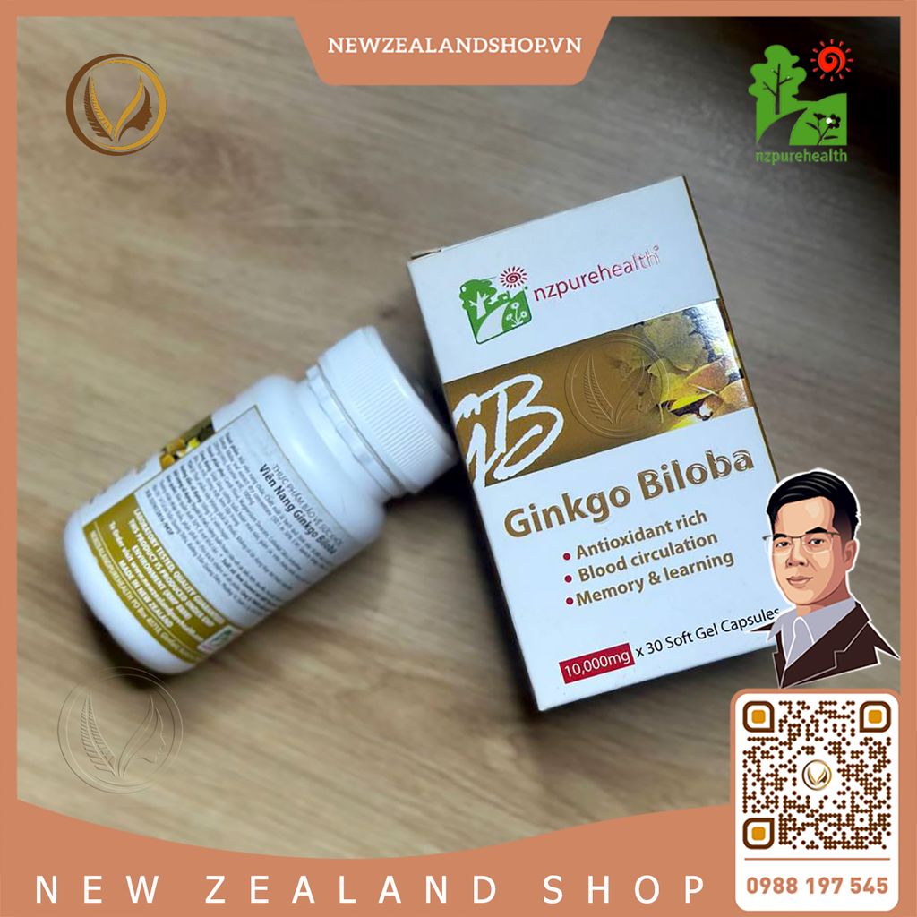 Viên uống bổ não, tăng cường trí nhớ NZ Pure Health Ginkgo Biloba 100 viên