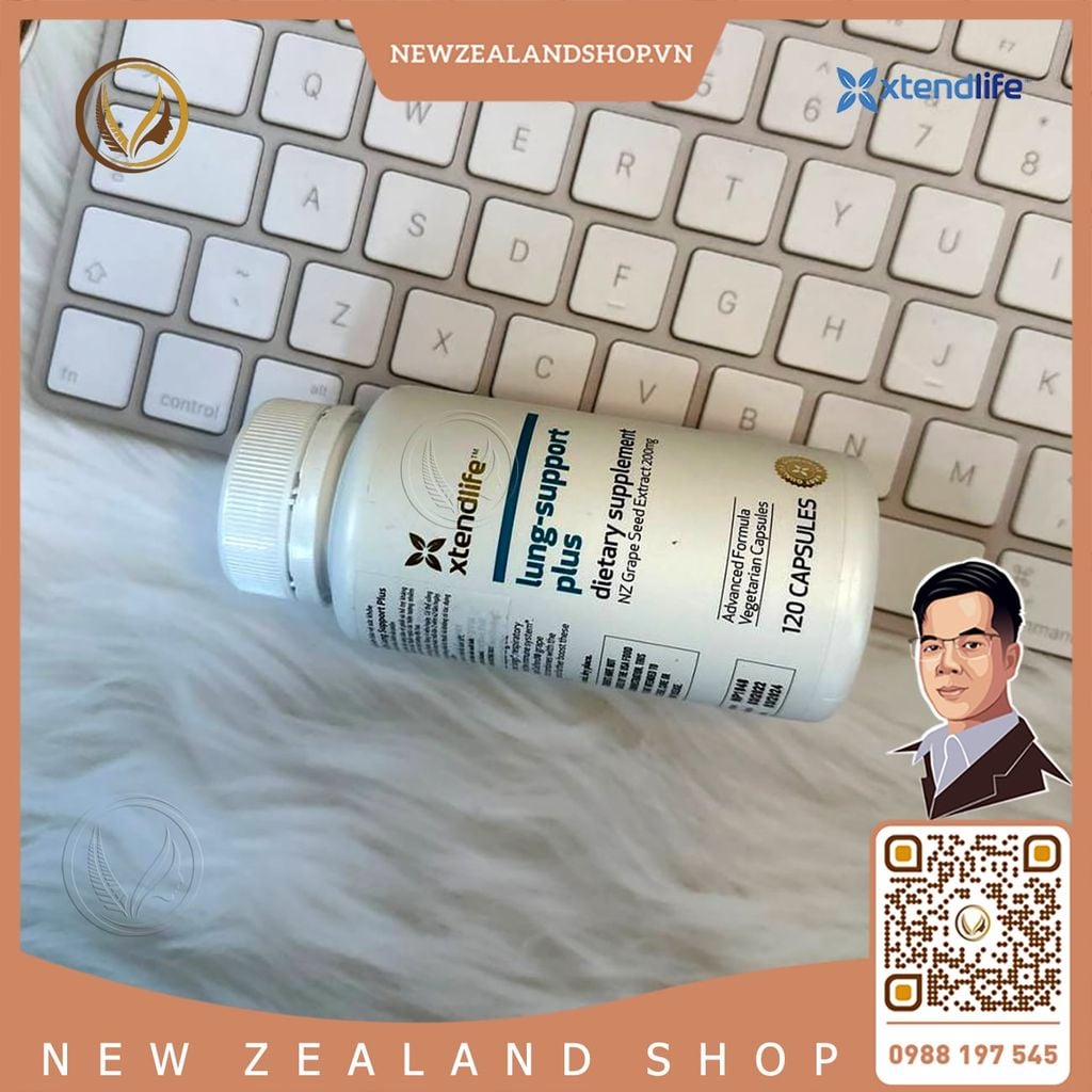 Viên uống bổ phổi, hỗ trợ hệ hô hấp Xtend Life Lung Support Plus 120 viên