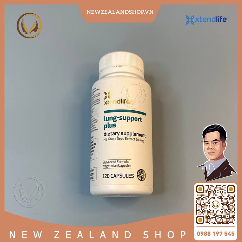 Viên uống bổ phổi, hỗ trợ hệ hô hấp Xtend Life Lung Support Plus 120 viên