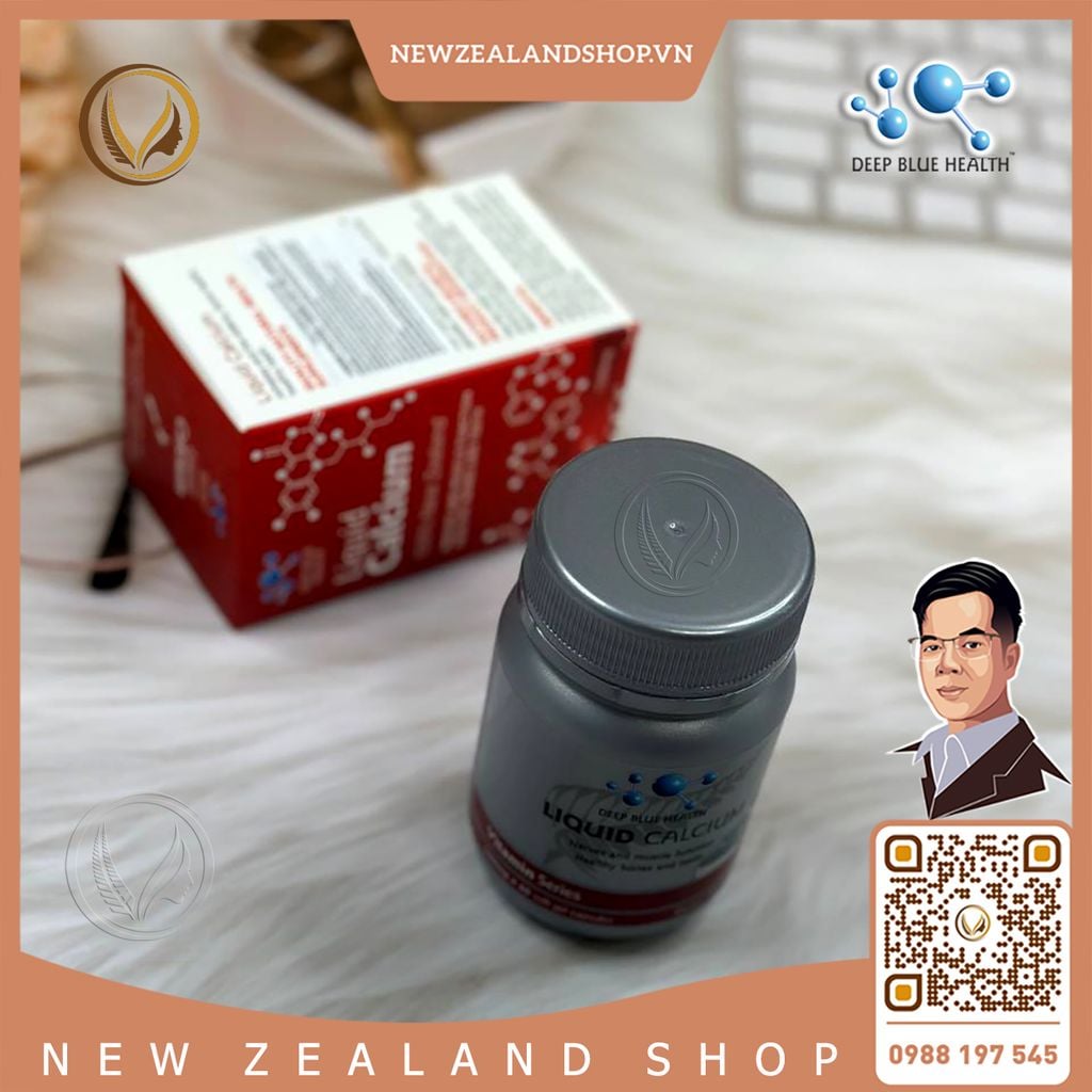 Viên uống bổ sung Canxi và Vitamin D Deep Blue Health Liquid Calcium 60 viên