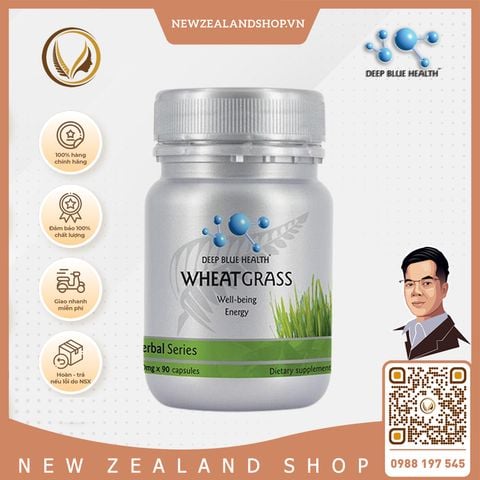 Viên uống bổ sung vitamin và khoáng chất Deep Blue Health Wheat Grass 90 viên