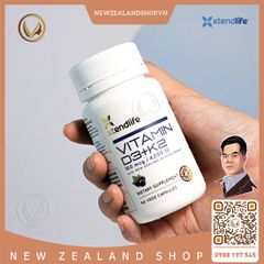 Viên uống bổ sung vitamin d3+k2 Xtend Life Vitamin D3 + K2 60 viên