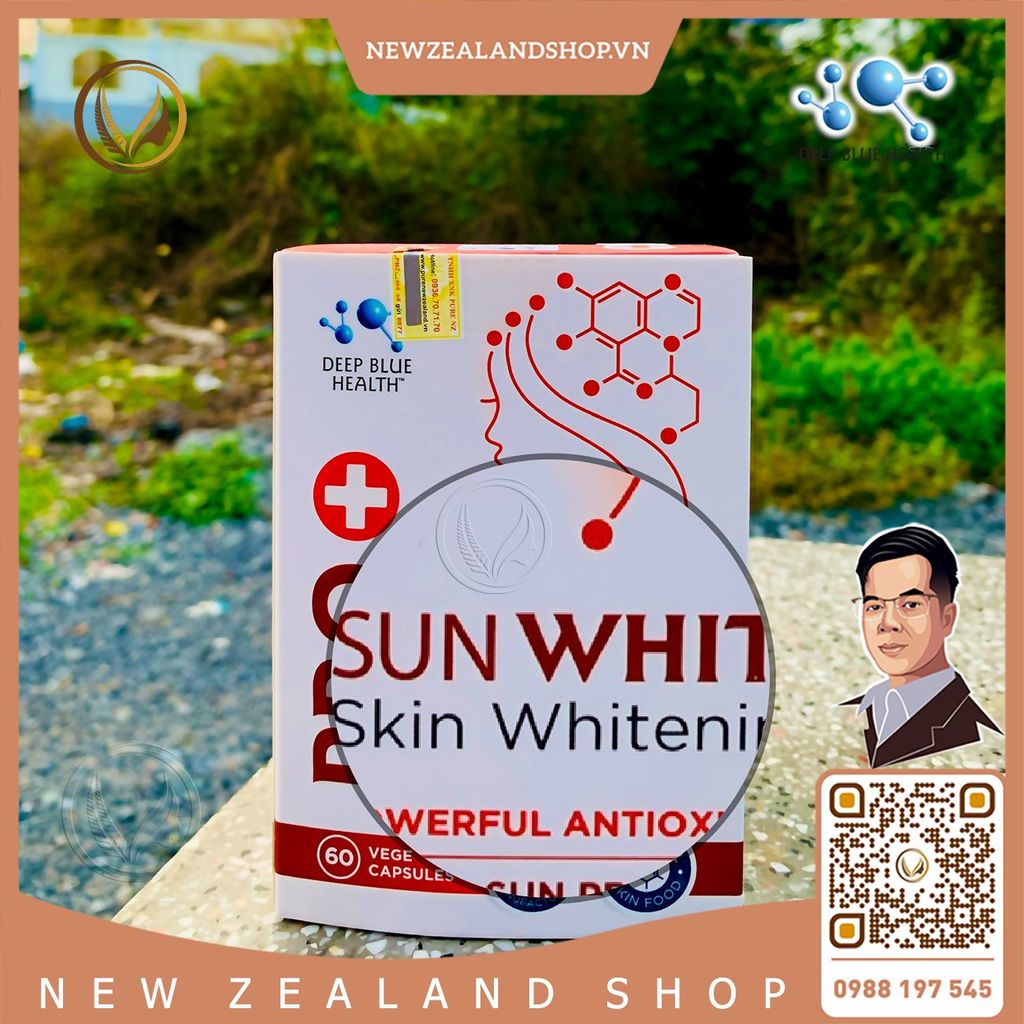 Viên uống chống nắng, trắng da Deep Blue Health Pro+ SunWhite Skin Whitening 60 viên