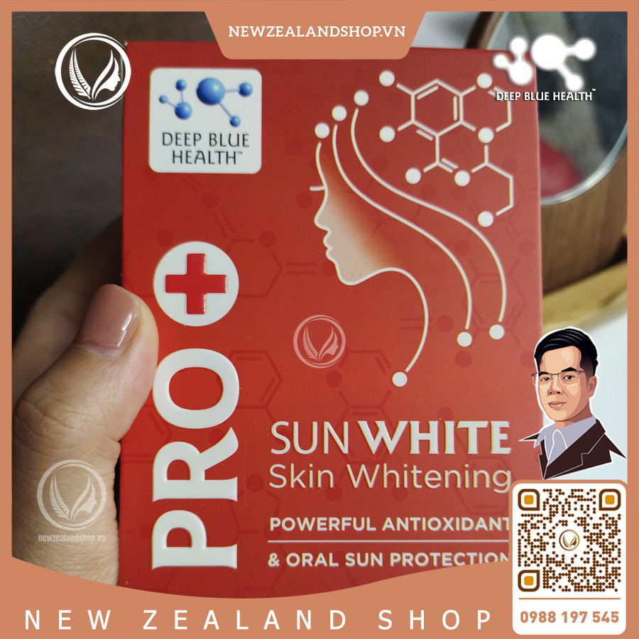 Vi n u ng ch ng n ng tr ng da Deep Blue Health Pro Sun White 60 vi n