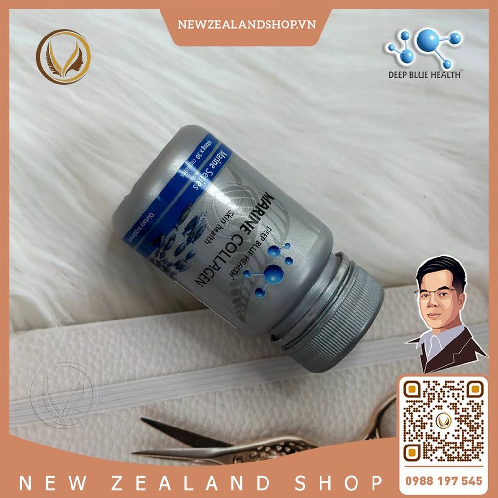 Viên uống bổ sung collagen cá biển Deep Blue Health Marine Collagen 30 viên