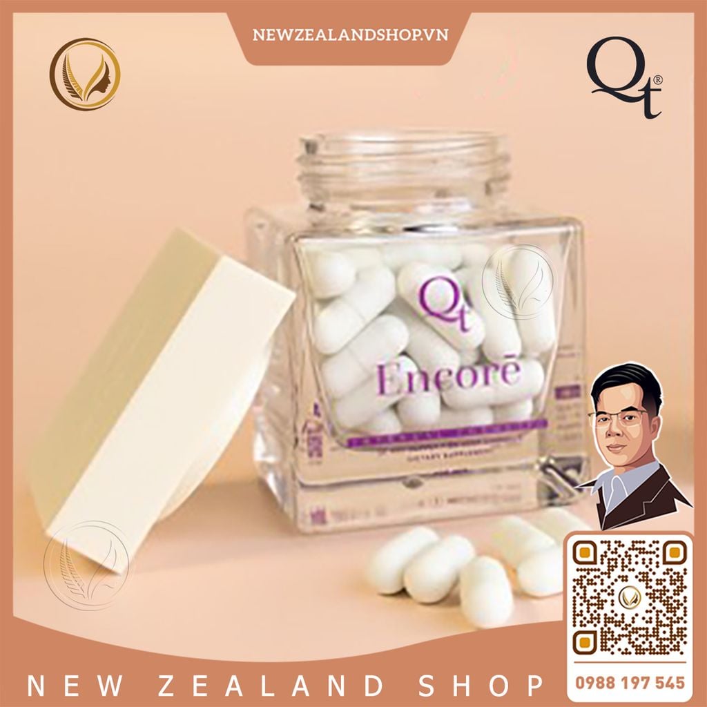 Viên uống dưỡng trắng da, khỏe tóc và móng QT Encore 60 viên