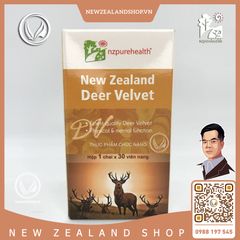 Viên uống nhung hươu bổ thận, tráng dương Nz Pure Health Deer Velvet  30/ 100 viên