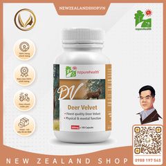 Viên uống nhung hươu bổ thận, tráng dương Nz Pure Health Deer Velvet  30/ 100 viên