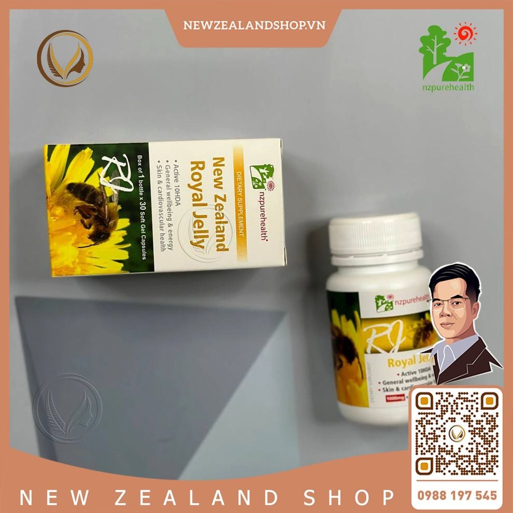 Viên uống sữa ong chúa NZ Pure Health Royal Jelly 30 viên