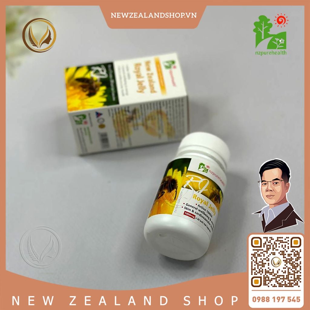 Viên uống sữa ong chúa NZ Pure Health Royal Jelly 30 viên