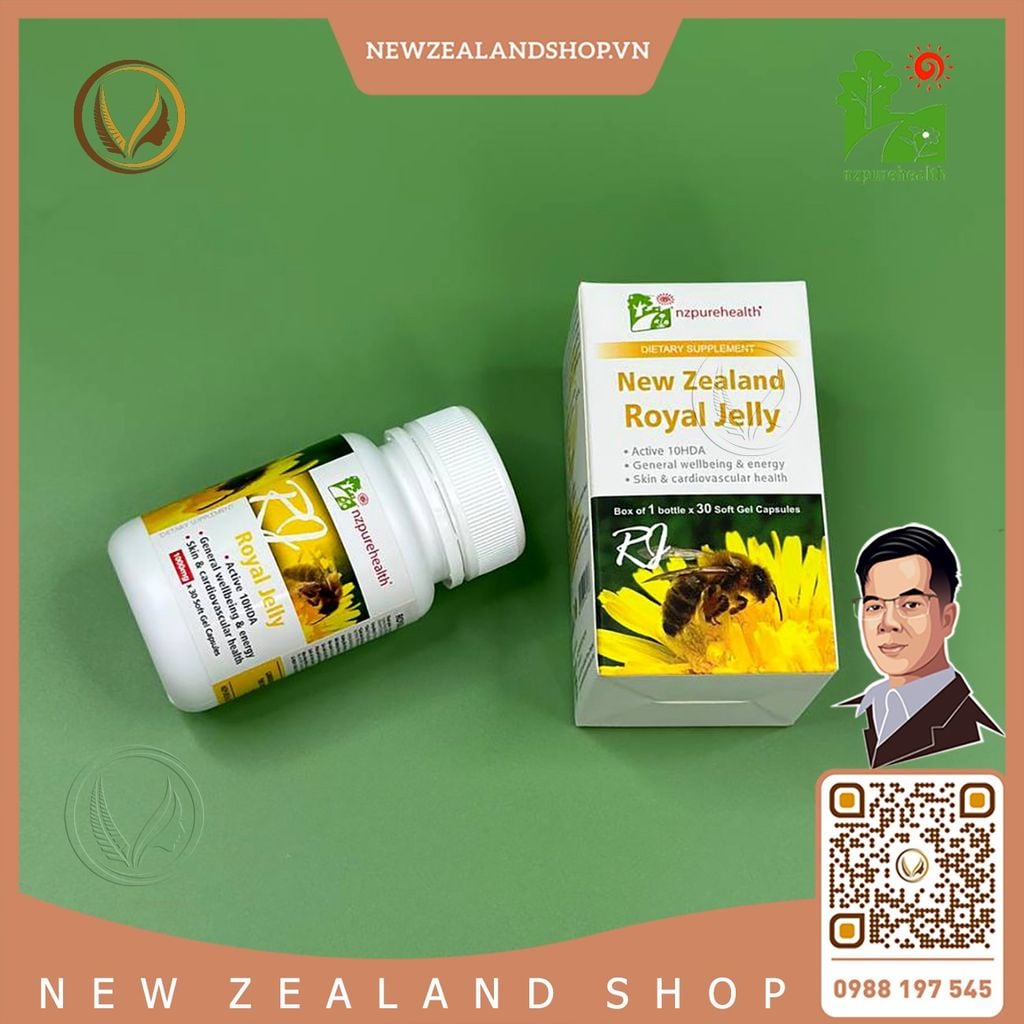 Viên uống sữa ong chúa NZ Pure Health Royal Jelly 30 viên