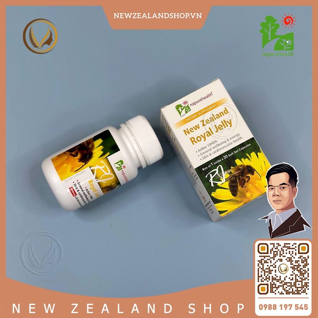 Viên uống sữa ong chúa NZ Pure Health Royal Jelly 30 viên