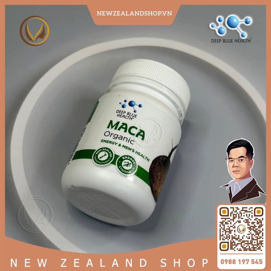 Viên uống tăng cường sinh lý Deep Blue Health Organic Maca 60 viên