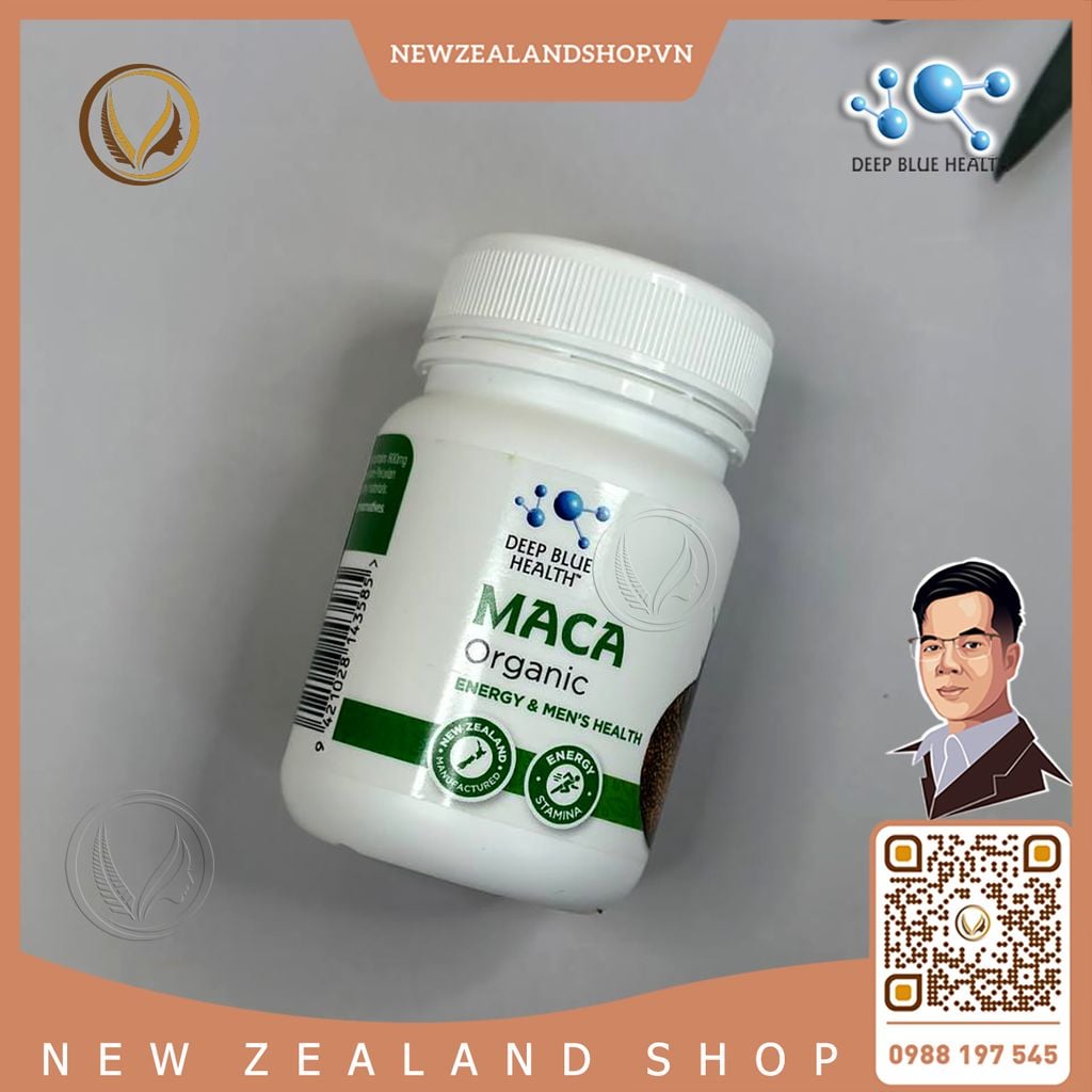 Viên uống tăng cường sinh lý Deep Blue Health Organic Maca 60 viên