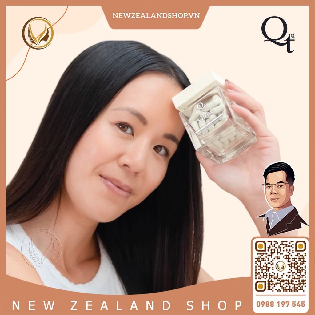 Viên uống trắng da, làm đều màu da toàn thân QT Glow 60 viên