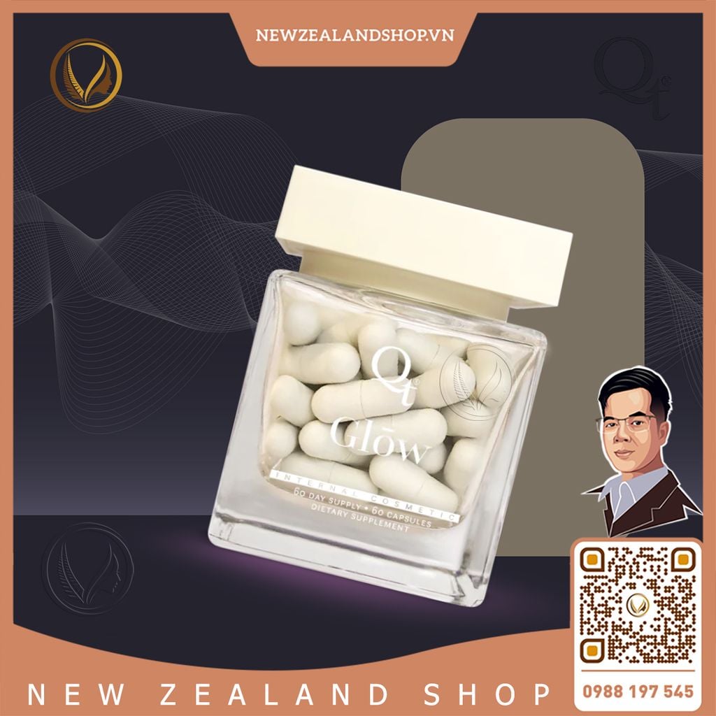 Viên uống trắng da, làm đều màu da toàn thân QT Glow 60 viên