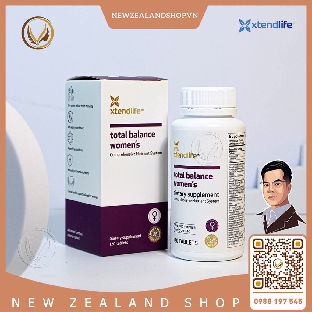 Viên uống vitamin tổng hợp cho phụ nữ Xtend Life Total Balance Women’s 120 viên